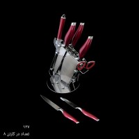 ست کارد آشپزخانه قرمز